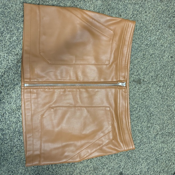 Free People Vegan Leather Mini Skirt - Picture 2 of 5